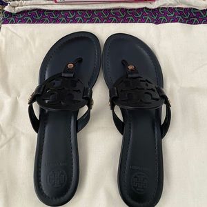Tory Burch Perfect Black leather Miller Sandals